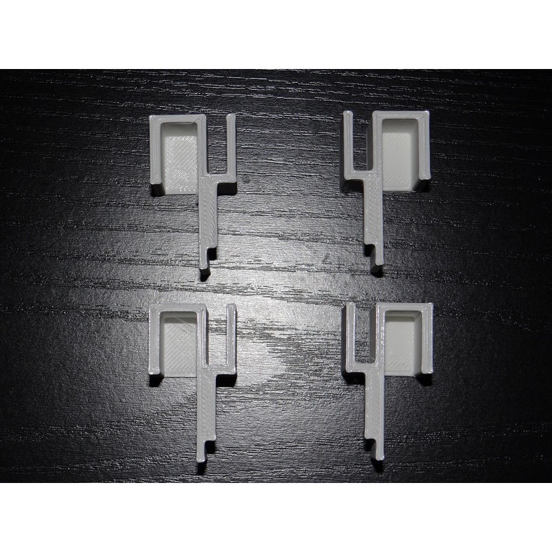 Lot de 4 paires de guides blancs compatibles portes coulissantes de  placards form/optimum