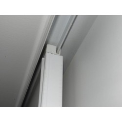 Lot de 2 paires de guides blancs compatibles portes coulissantes de  placards form/optimum